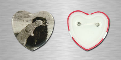 Przypinka znaczek badzik w kształcie serca - serce na zamówienie producent 